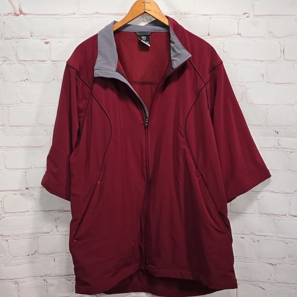 Nike Golf Clima Fit Waterproof Double Full Zip Jacket Windbreaker Mens Size XL